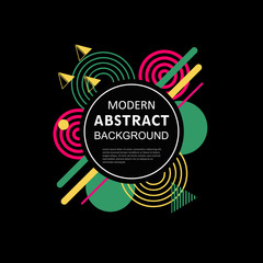 Vector of colorful modern simple abstract geometric pattern and background