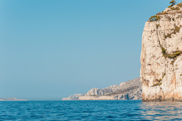 Panoramic view of the Calanque of Cassis and of the Riou Archipelago