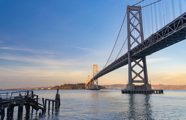 The Bay Bridge of Oakland and San Francisco