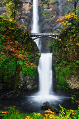 Fototapeta na wymiar Multnomah Falls in Autumn 
