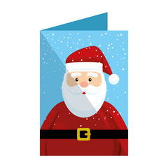 card with cute christmas santa claus