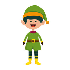 cute elf christmas character