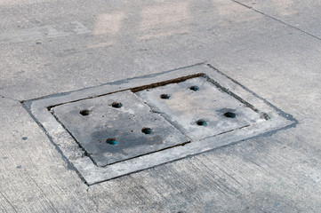 Concrete wall and floor background or texture