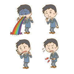 会社員　男性　一人　不安　困る　セット