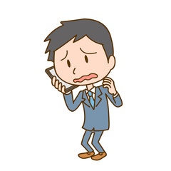 男性　会社員　一人　電話　クレーム　トラブル