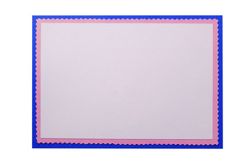 Fototapeta premium Christmas card background blue border isolated