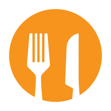 fork and knife icon vector