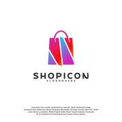 Color Shop Logo Template Design Vector