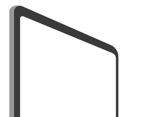 new powerful tablet new design advance technology with high resolution display, liquid retina display, business device, tablet, screen, future technology, flat vector.