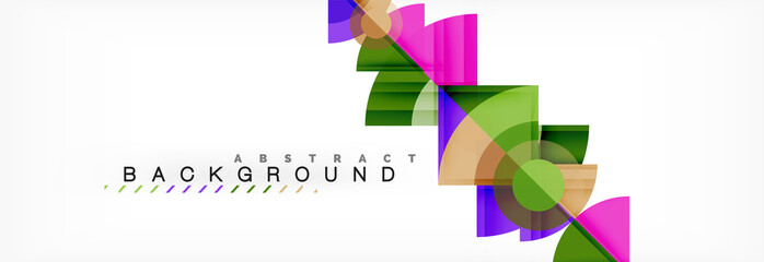 Triangles and circle geometric background