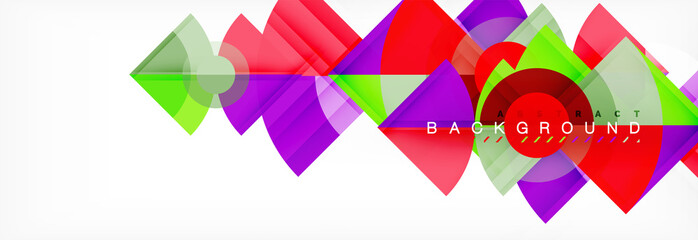 Trendy circles composition geometric background