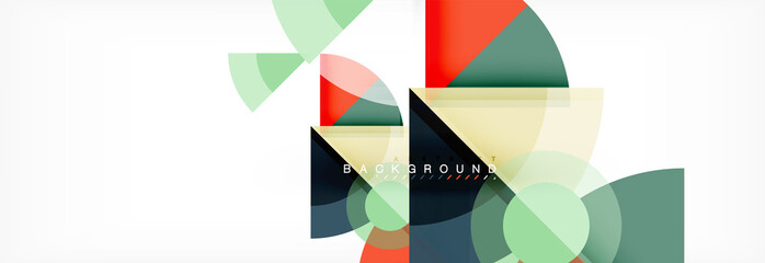 Obraz premium Triangles and circle geometric background