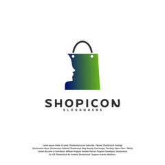 Head Shop Logo Template Design Vector