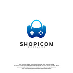 Game Shop Logo Template Design Vector