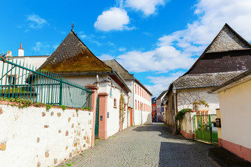 road in the old town of Ruedesheim am Rhein, Germany