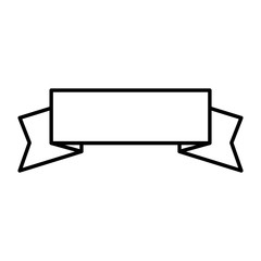ribbon frame isolated icon