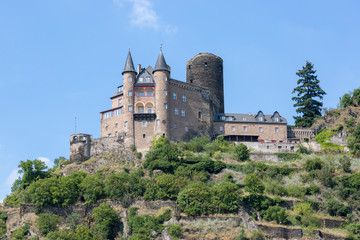 Ancient Castle Katz on the mountain above the Rhine