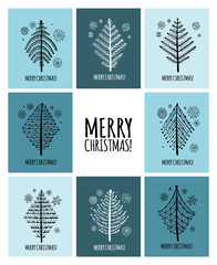 Christmas tree, greeting cards for your design