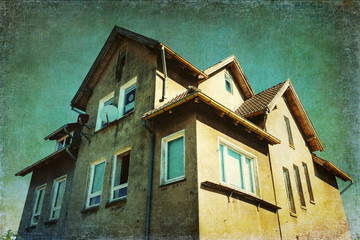 abandoned old one single family house