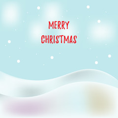 Vector illustration. Christmas background, poster decor, card.Winter landscape background.