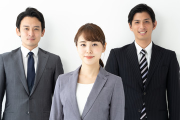 portrait of asian businessgroup on white background