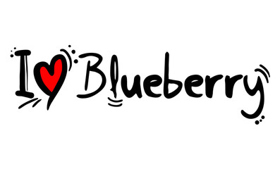 Blueberry fruit love message