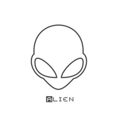 flat alien icon