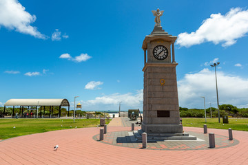 The war memorial clock tower at Semaphore beach South Australia on 7th November 2018