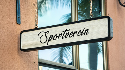 Obraz premium Schild 341 - Sportverein