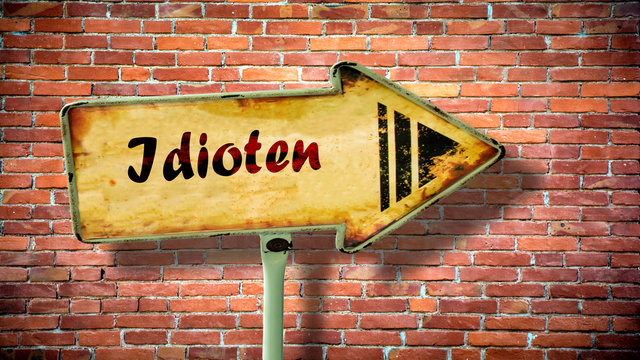 Schild 380 - Idioten