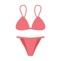 Bra thong flat icon on isolated white transparent background.	