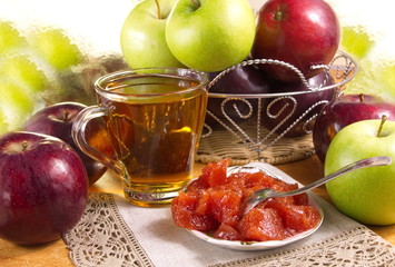 Apple jam, home-made fresh harvest