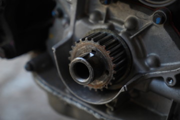 Fototapeta na wymiar Racing car's engine detail