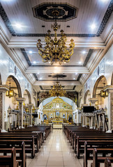 Fototapeta na wymiar Interior view of the Church of Barasain, Philippines