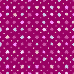 Abstract Seamless Pattern with stars. Endless texture can be used for wallpaper, pattern fills, web page background, surface texture.