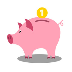 Moneybox icon. Vector illustration for your cute design.