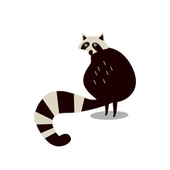 Fototapeta na wymiar Cute wild raccoon cartoon illustration