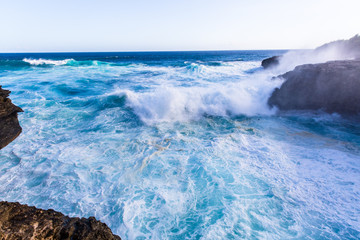 Aerial view of the ocean wave.