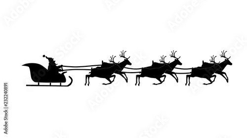 silhouette christmas santa claus