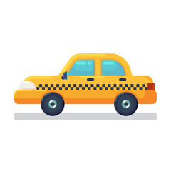 Fototapeta na wymiar Car Icon Stock. Taxi cab Vector flat Illustration