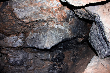 Natural cave in the mountains, Russia