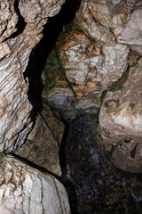 Natural cave in the mountains, Russia