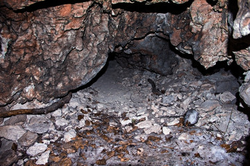 Natural cave in the mountains, Russia