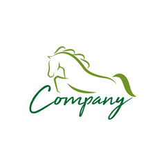 Horse logo design illustration, Horse silhouette vector, Horse vector illustration