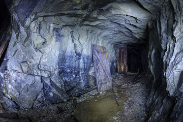 Rocky corridors of underground mines
