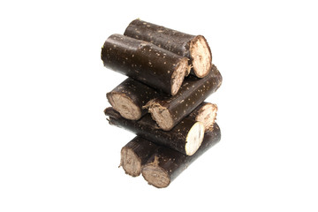 firewood isolated on white background