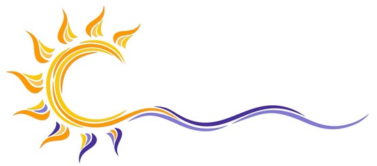 The Symbol of Sun and Blue Sea. 