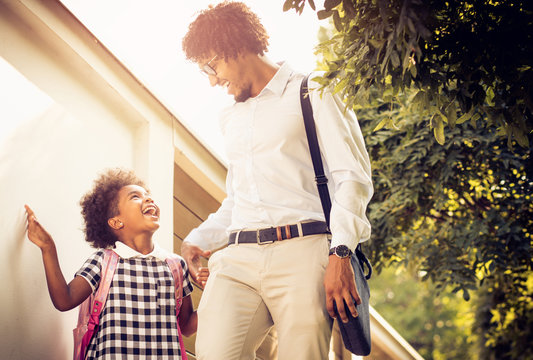 The funniest moment is going to Dad home.