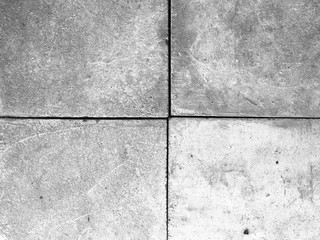 Gray cement block of stone walkway alignment on the floor