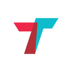 Letter T logo design 